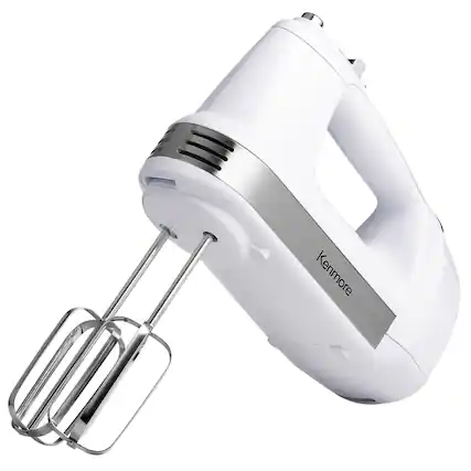 Front. Kenmore - Kenmore White 5 speed Hand Mixer - White.