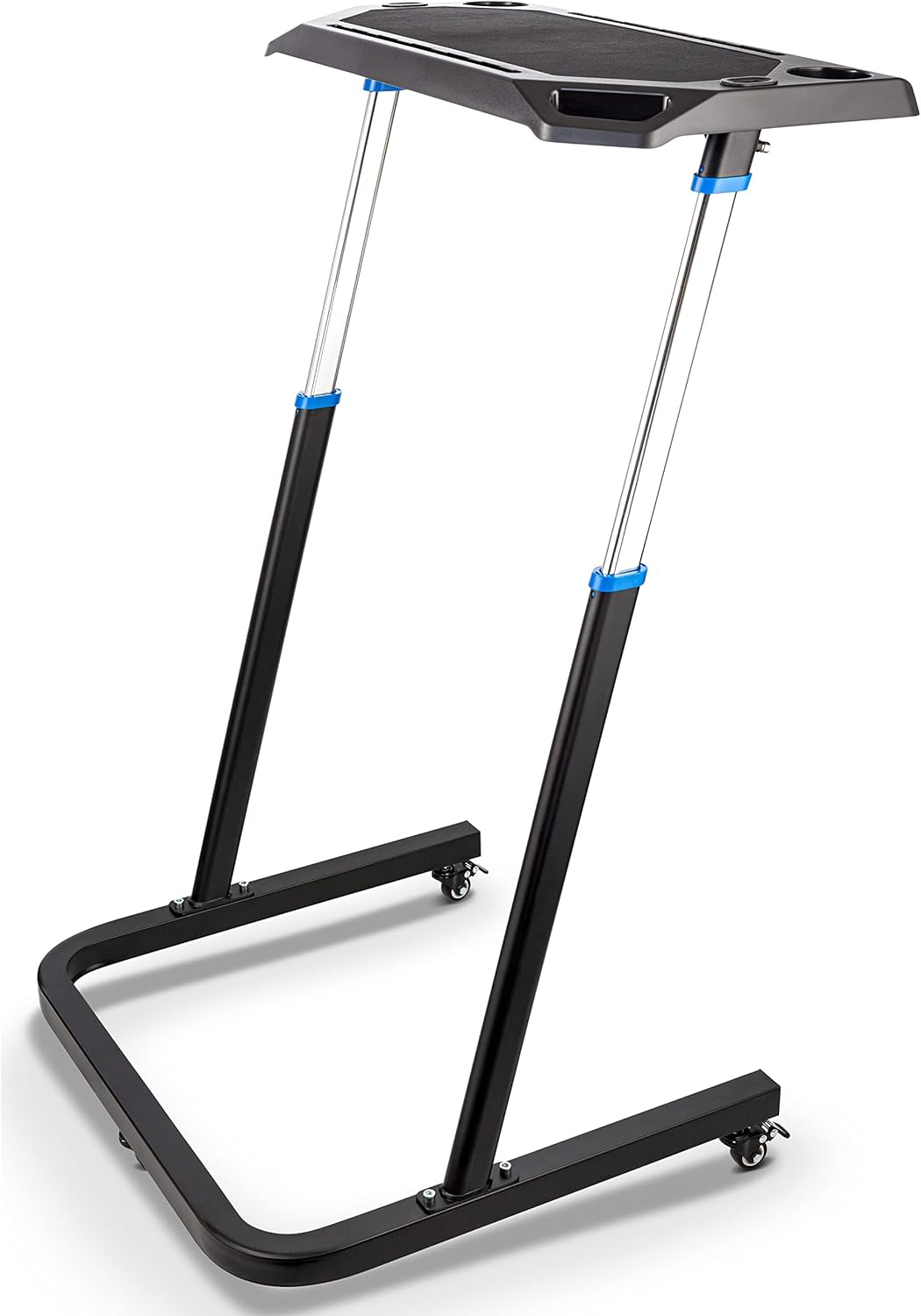 Alt View 3. Alpcour - Alpcour Adjustable Bike Trainer Fitness Desk - Non-Slip Surface, Gadget Slots, and Lockable Wheels - Black.