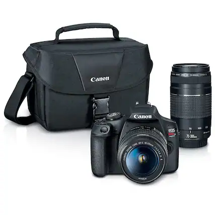 Canon - DOOM LENE E E EF 75-200mm Canon EF-5 18-55mm LENS ZOOM SSS CANON a - EOS DmL T7 75 100 I 75-300 O 58mm
