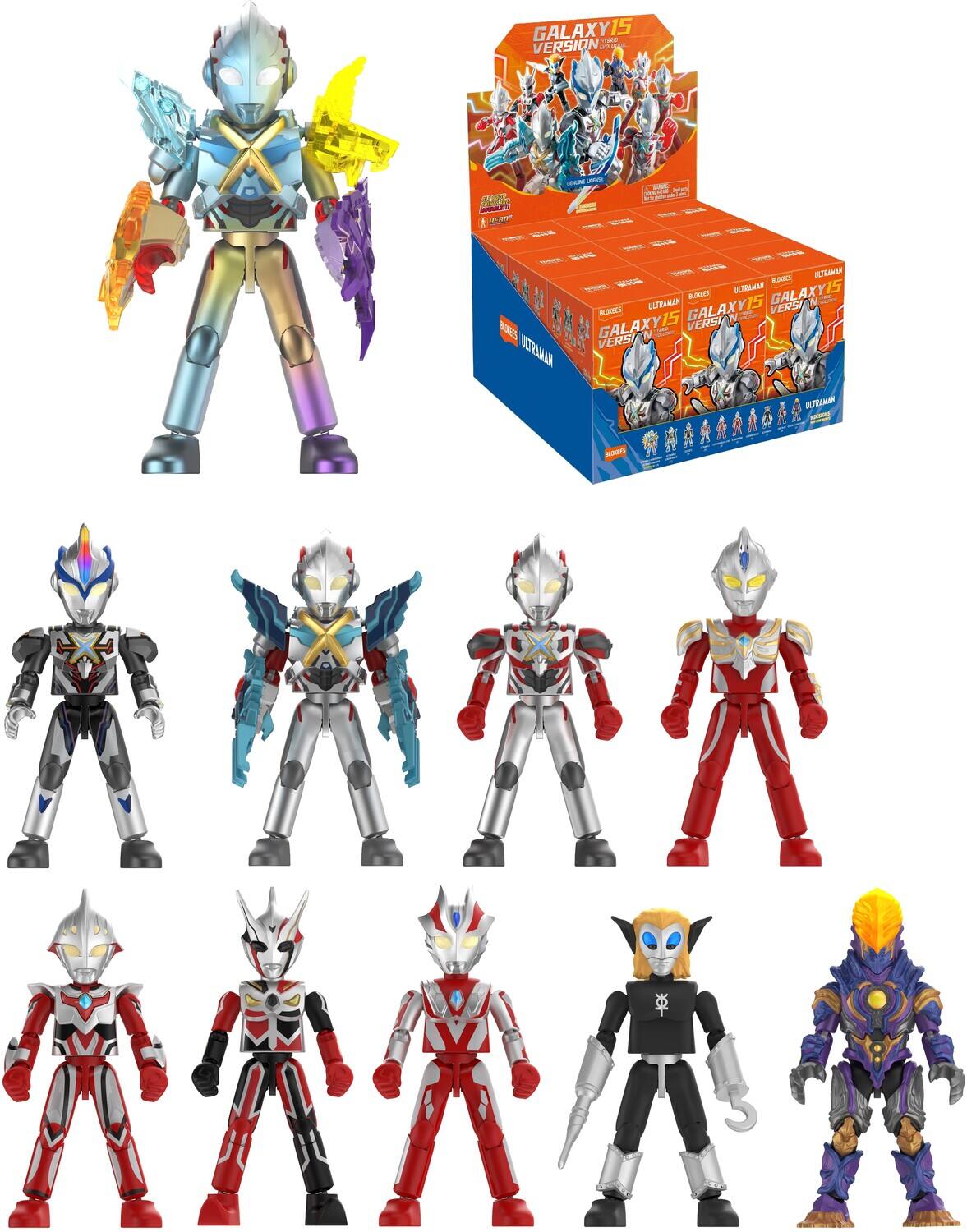 Blokees - Ultraman - Galaxy Version - 15: Hybrid Evolution 9ct Model Kit Display PDQ - COLLECTIBLES