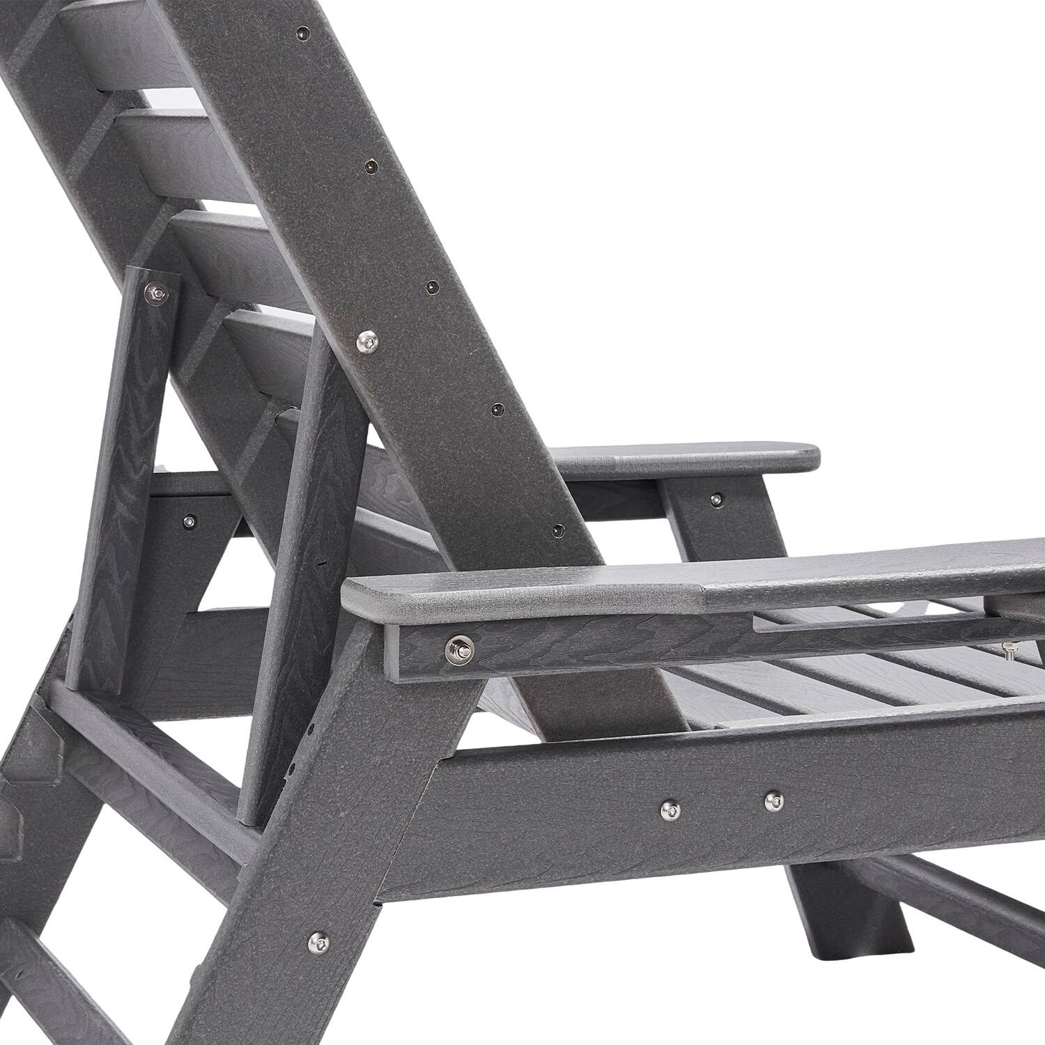 Alt View 4. Boyel Living - Outdoor Chaise Lounge Modern Adjustable Patio Recliner Chair - Gray.