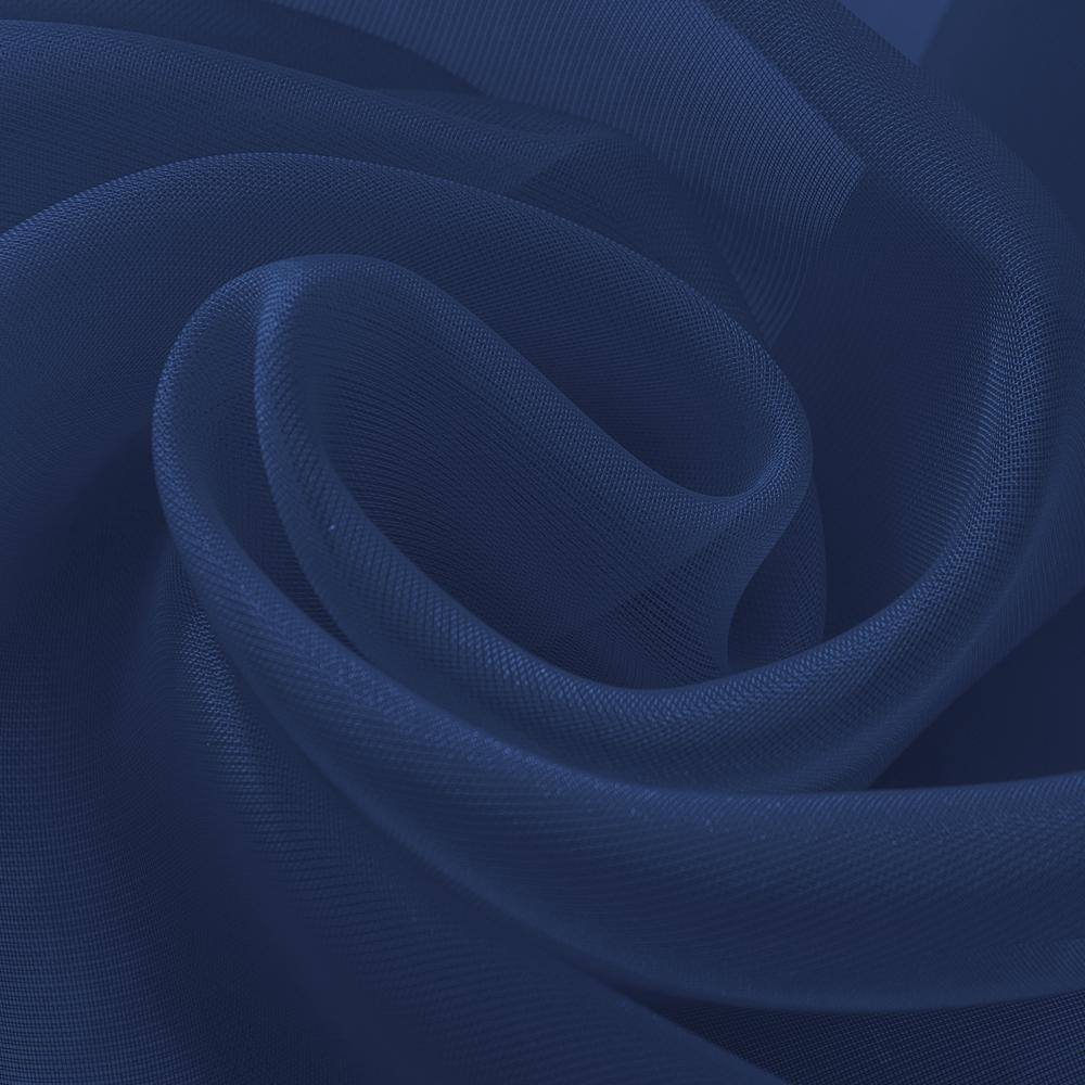 Left. RT Designers Collection - RT Designers Collection Cara One Sheer Grommet Light Filtering Curtain Panel 54" x 90" Navy - Navy.