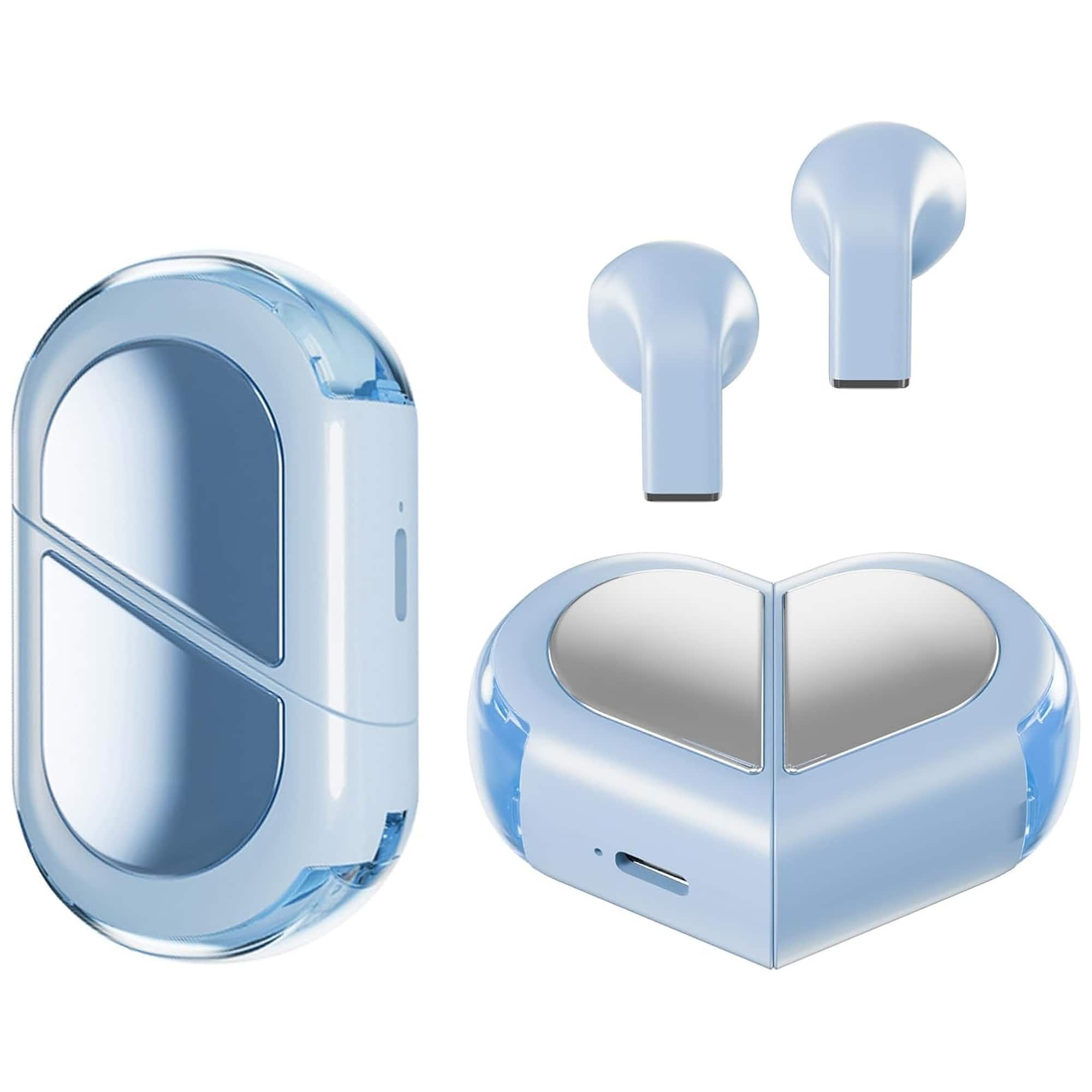 YONWAY - Heart Wireless Earbud for Small Ears Canals Women, Mini Invisible Earbuds Wireless Bluetooth for iPhone Android