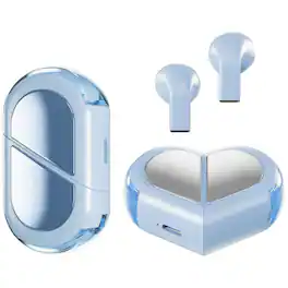YONWAY - Heart Wireless Earbud for Small Ears Canals Women, Mini Invisible Earbuds Wireless Bluetooth for iPhone Android