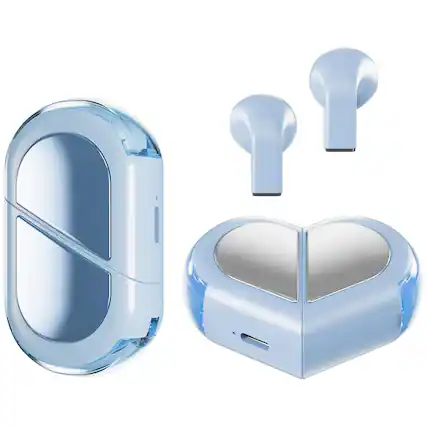 Front. YONWAY - Heart Wireless Earbud for Small Ears Canals Women, Mini Invisible Earbuds Wireless Bluetooth for iPhone Android.