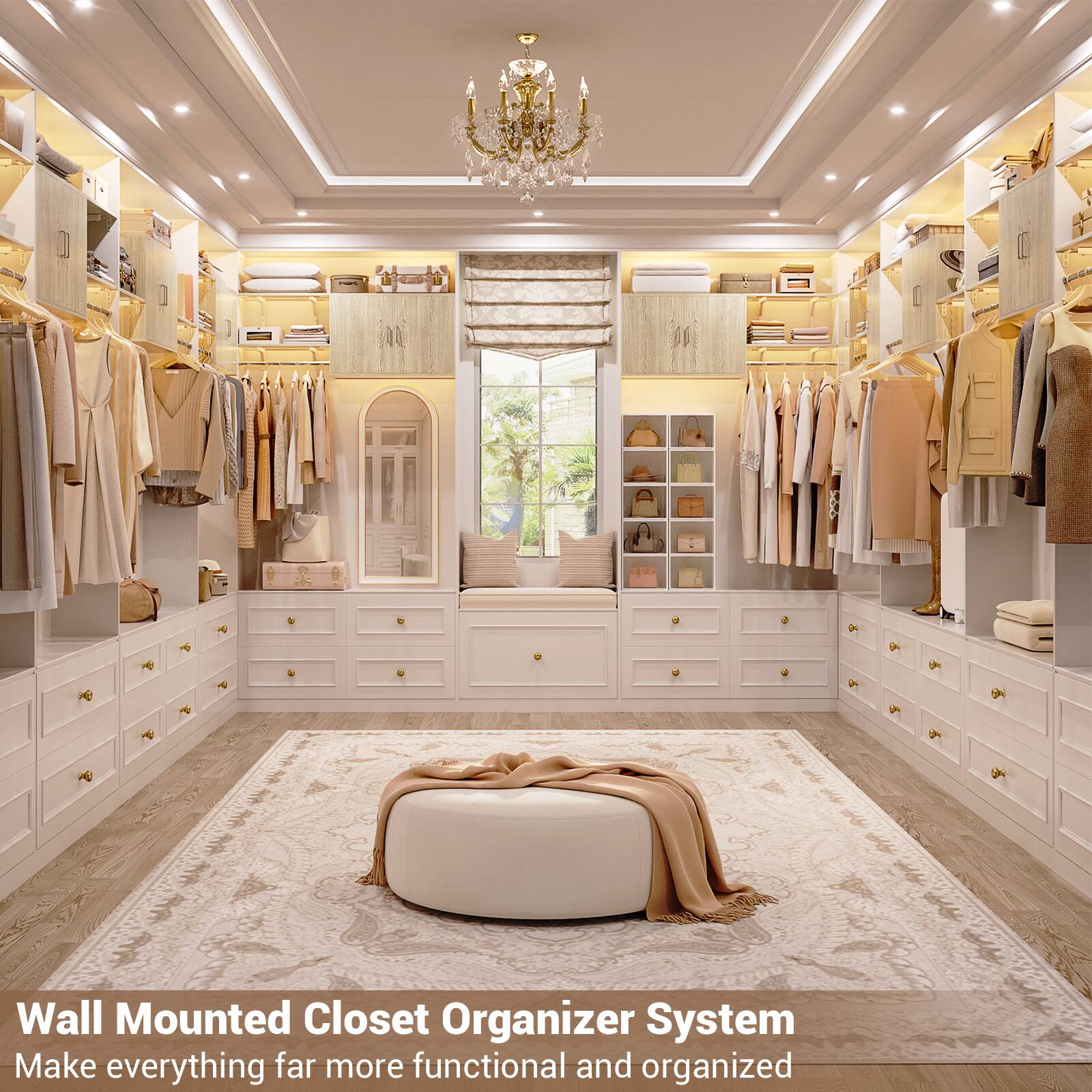 Wall Mounted Closet Organizer System  
Make everything far more functional and organized