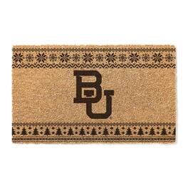 Jardine - Baylor Bears 18" x 30" Holiday Coir Doormat - Brown