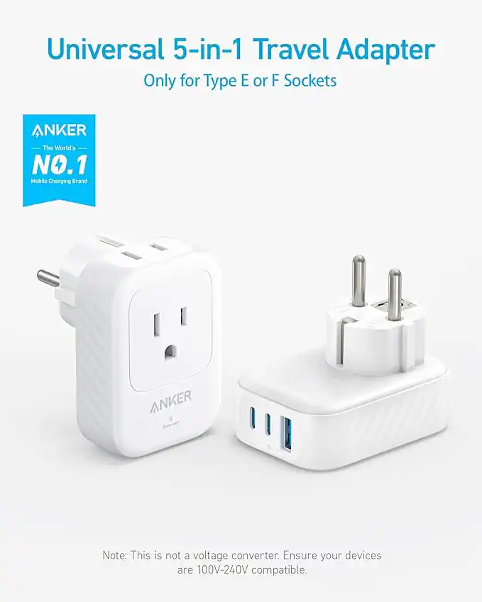 Anker Plug Conversion Kit Anker European Travel Plug Adapter White A92A2 - Best Buy