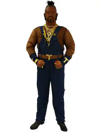 Front. Angels Costumes - 80s Action Hero Adult Costume, X-Large - Blue.