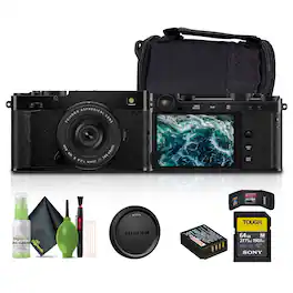 Fujifilm - X-E5 Mirrorless Digital Camera with XF 23mm f/2.8 Lens , Bundle - Black