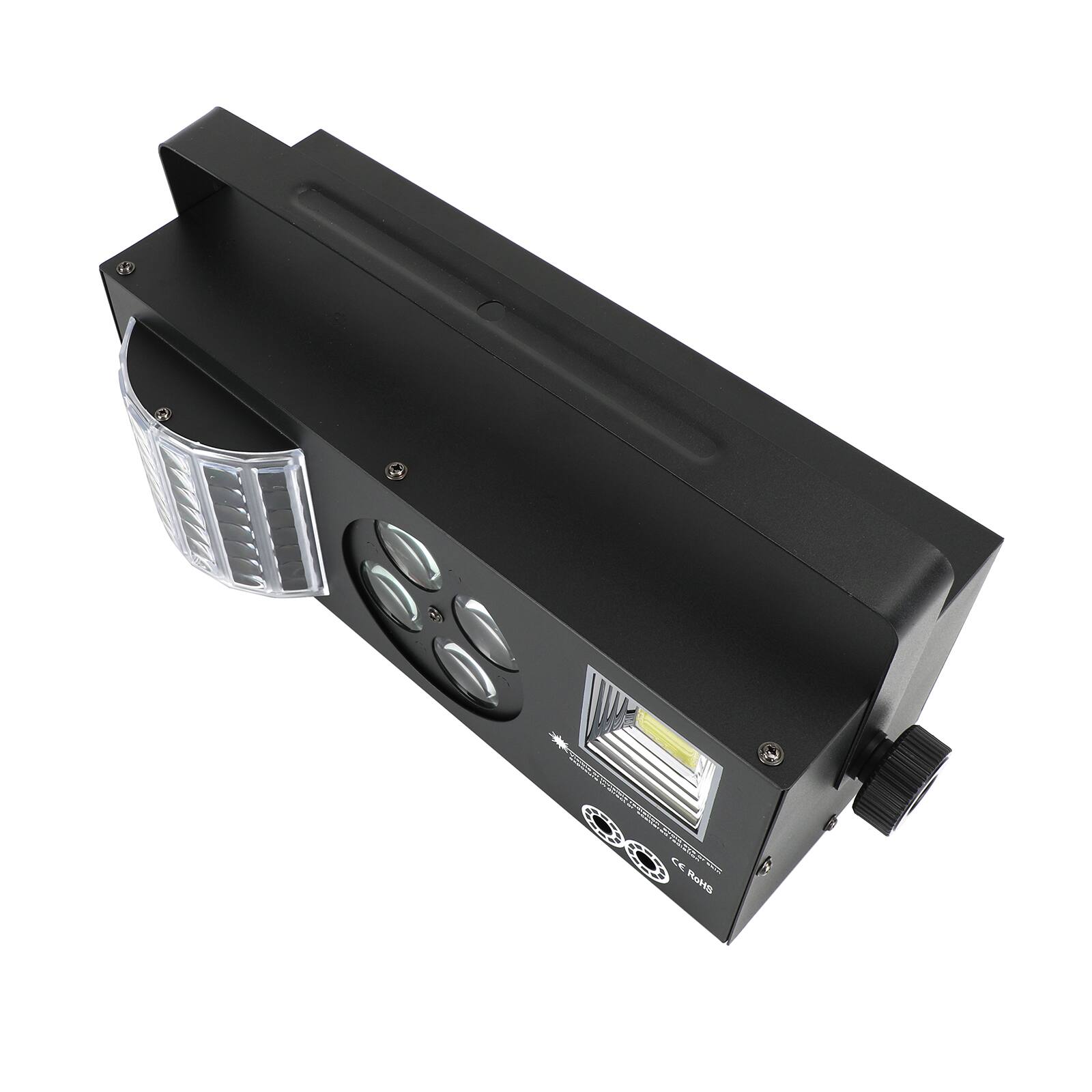 Alt View 6. Topteng - 4-in-1 80W Stage Light – RGBW + Gobo Wheel + Strobe, DMX512, Remote, 1-25Hz Flash, Fit for DJ, Club & Wedding Parties - Black.