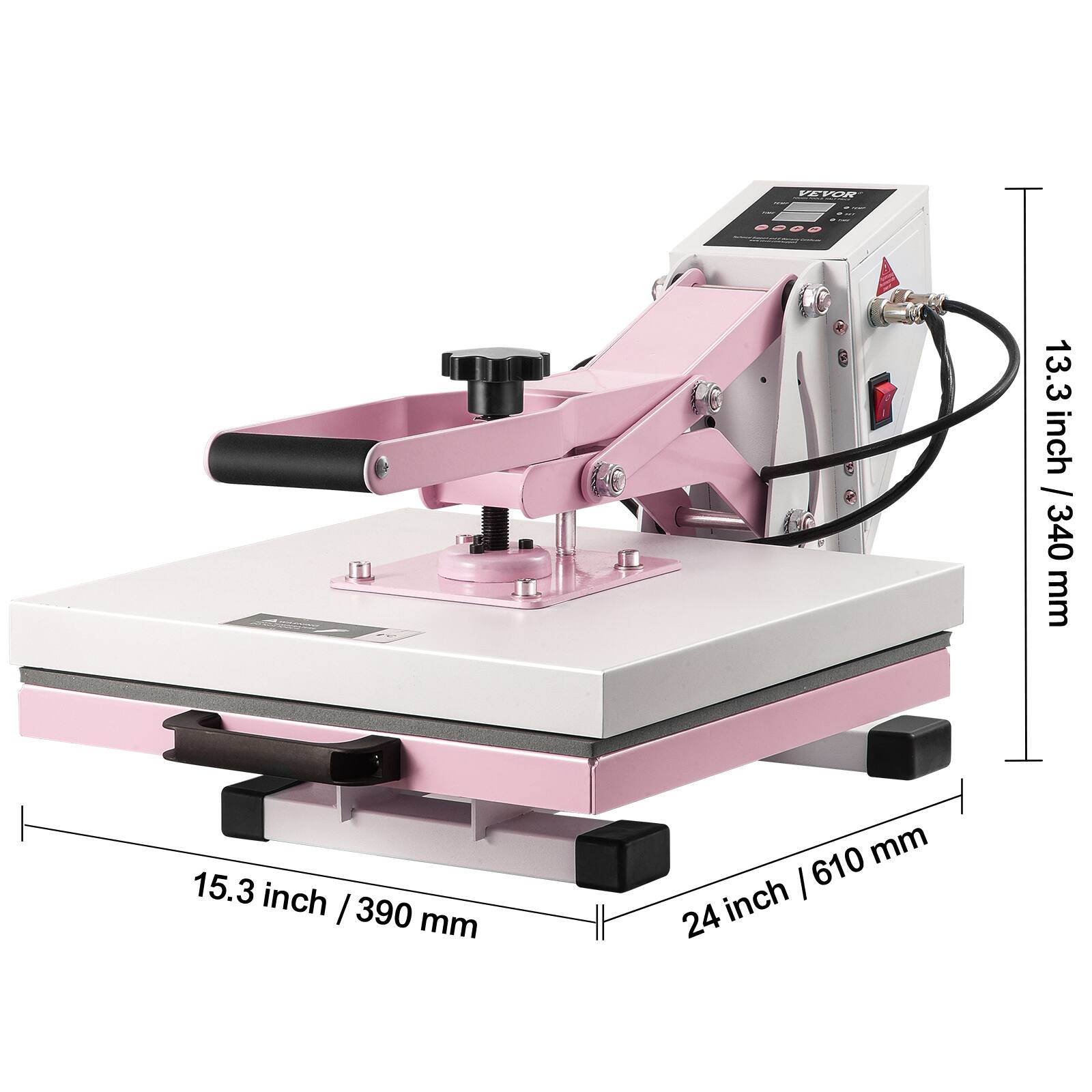 VEVOR

13.3 inch / 340 mm

15.3 inch / 390 mm

24 inch / 610 mm