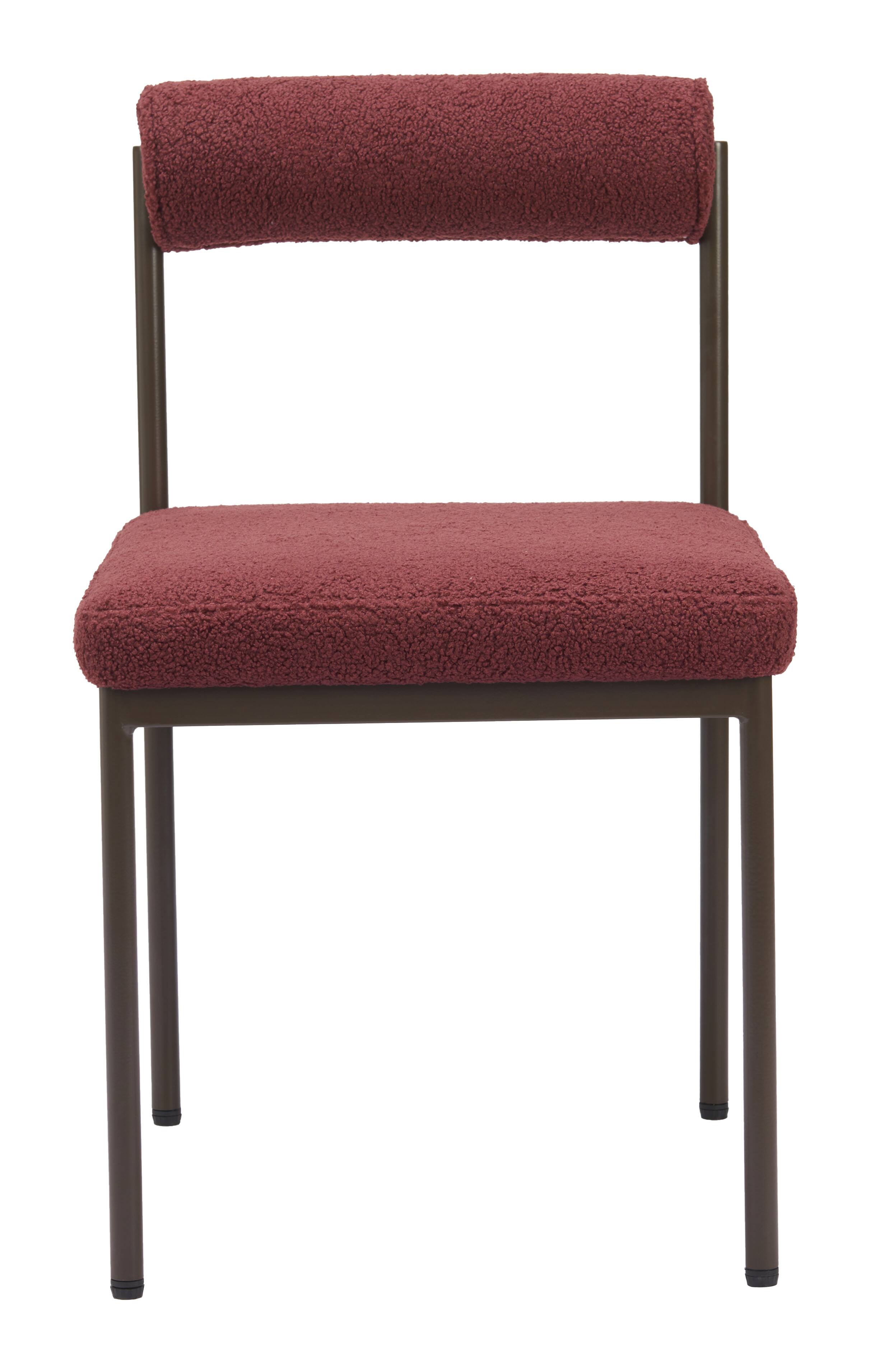 Alt View 1. Hivvago - Livorno Dining Chair Red & Bronze - Red & Bronze.
