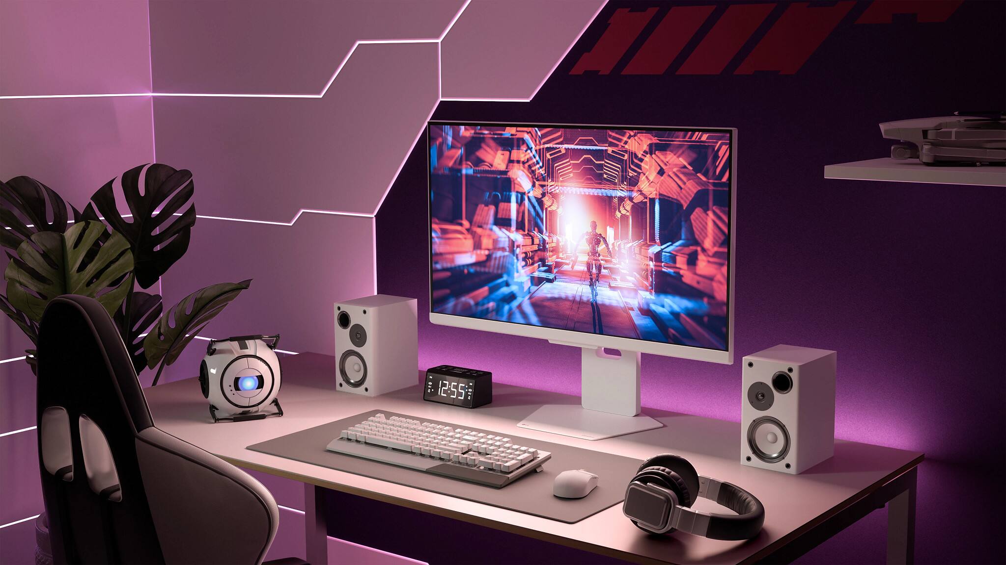 Alt View 14. LG - UltraGear 32" IPS 4K UHD 144Hz 1ms FreeSync Premium and NVIDIA G-SYNC Compatible Smart Gaming Monitor with HDR - White.