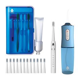 Pursonic - Complete Oral Care Bundle – USB Rechargeable Sonic Toothbrush, Water Flosser & UV Toothbrush Sanitizer - Multicolor