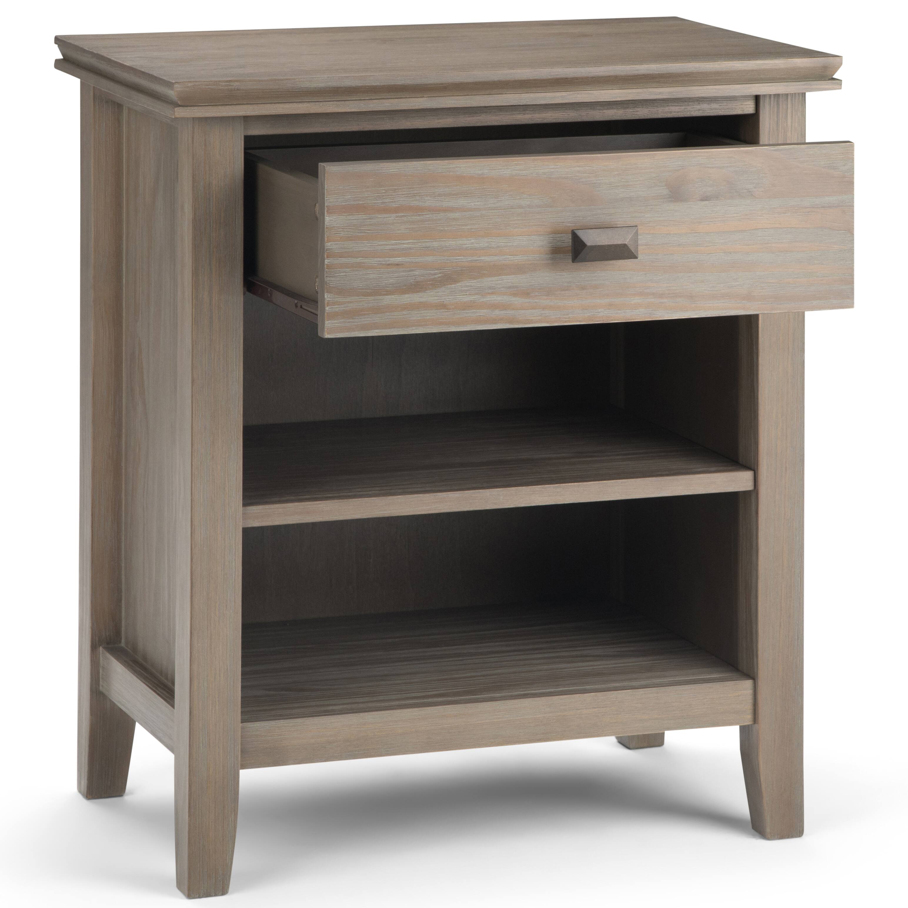 Alt View 13. Simpli Home - Artisan Bedside Table - Distressed Grey.