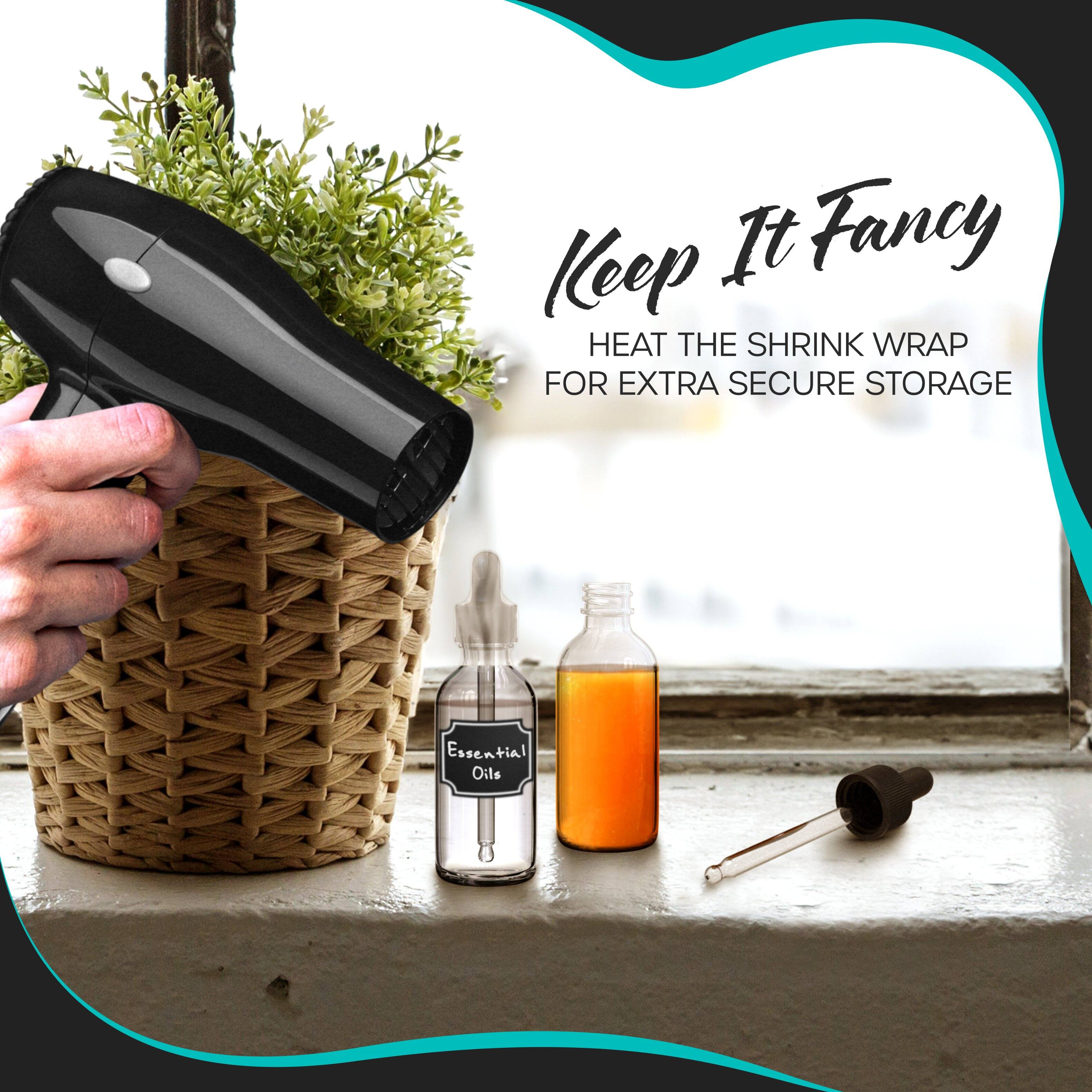 Keep It Fancy  
HEAT THE SHRINK WRAP FOR EXTRA SECURE STORAGE  
Essential Oils