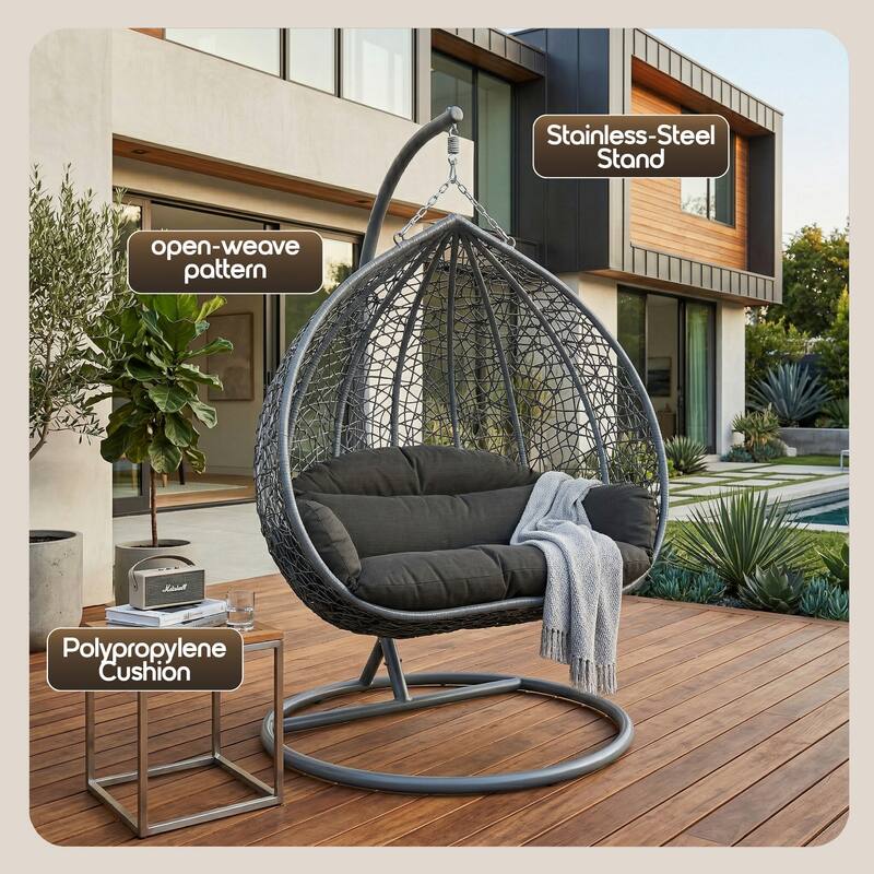 Stainless-Steel Stand  
Open-weave pattern  
Polypropylene Cushion