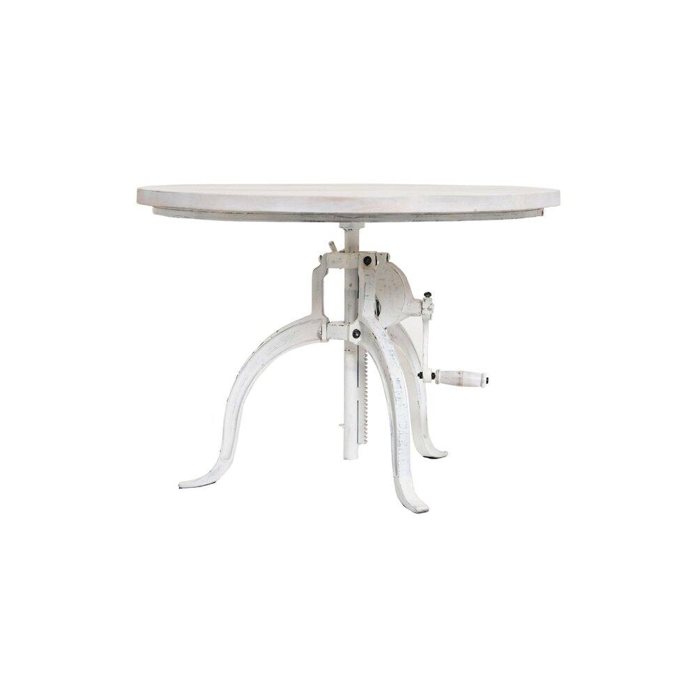 Alt View 1. Carolina Chair & Table - Riley Adjustable Height Rustic Coffee Table - Whitewash - White.