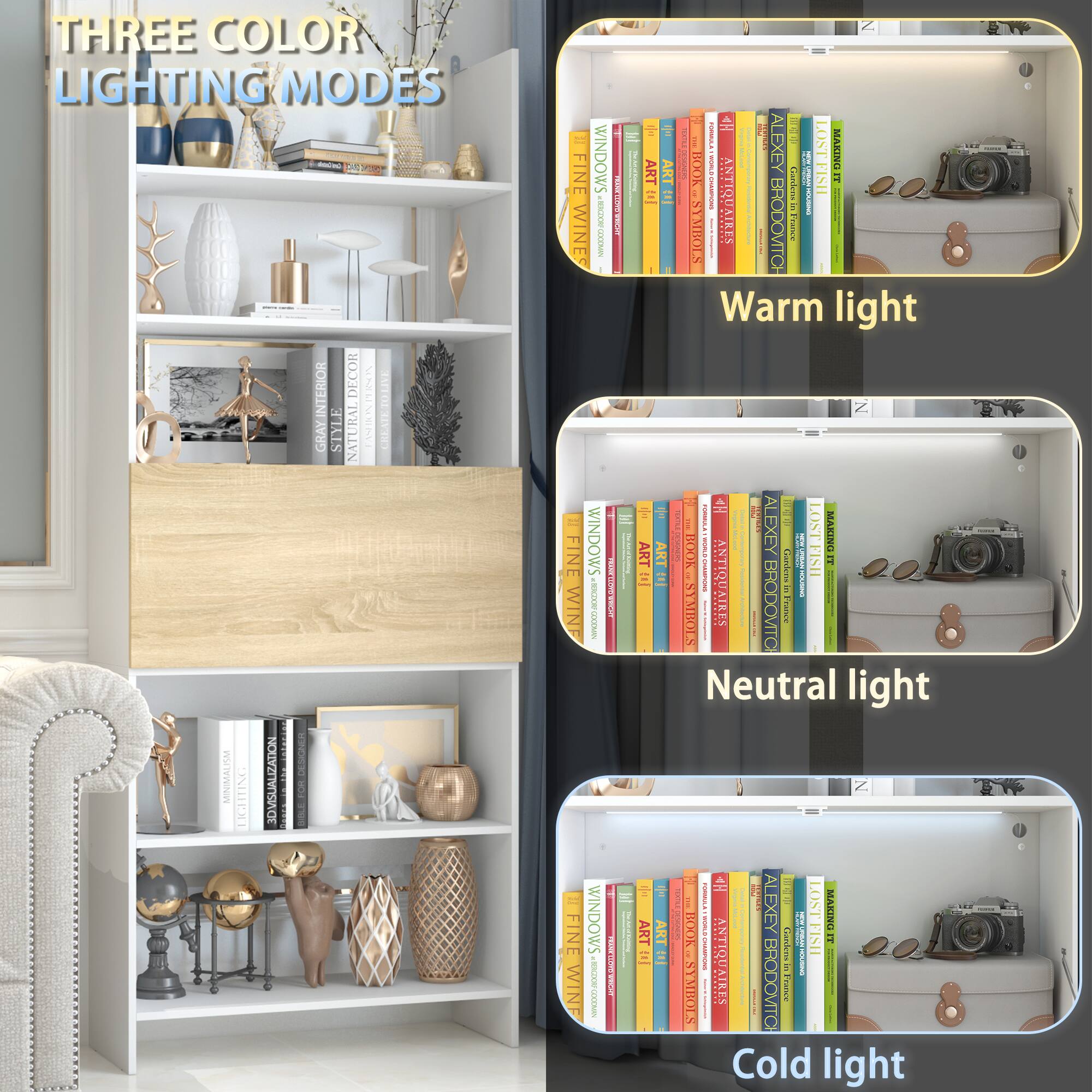 THREE COLOR LIGHTING MODES - Dii P | DECOR CPOLE I GRAYINTERIOR STYLE NATURAL FAMBONT IV01 TYWNI LIGEITIN NDUVZNGNOE A - 2 I I A | I Tr NOLrT ALEXEY I OS WINDOWS - HOOU ! MAKING FINE | ART ART ANTIQU Carkrns  ISI = ! = - | i | RRR - WINES - 1B0 M I AIRES | BRODOVITCH nTranss | Warm light A - - H E 1 KIN ! AnN LOST FIN WINDOWS | ART I BOOK 1 LEXEY 1 MAKING ART | ISI - w mT  I I E - ANTIQUAIRES | BL I NE I YMBOLS I BRODOVITO Frase Neutral light -- = !  E 1 THEE ALEXEY LOST FIN WINDOWS ART | BOO 1 MARINO mT I I ART | I 1 ISI E - ANTIQUAIRES W I I | NF B I YMBOLS  RODOVIT rance Cold light