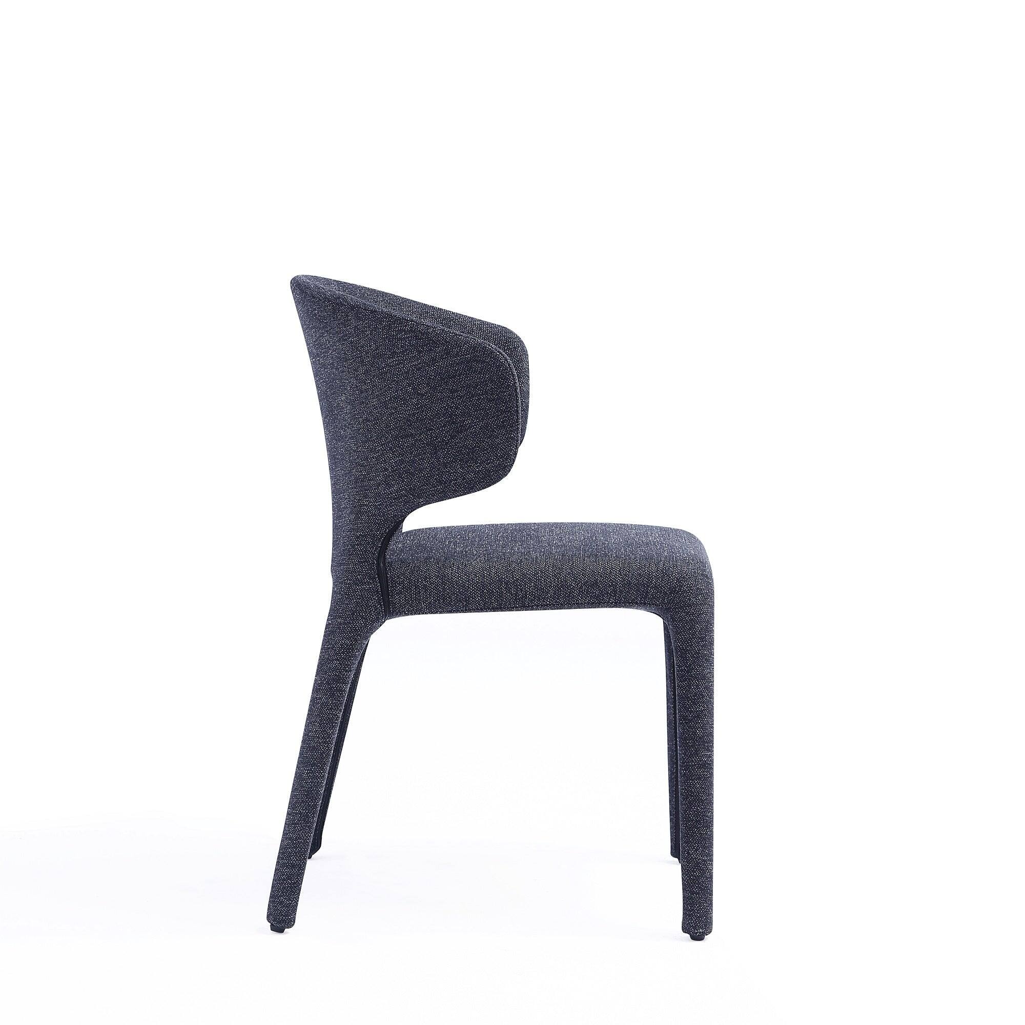 Alt View 2. Manhattan Comfort - Conrad Mid-Century Modern Upholstered Dining Chair - Set of 4 - Black.