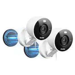 Kiwibit - 2K Security Camera Indoor/Outdoor, Magnetic Mount, Color Night Vision, 2-Way Audio, AI Detection, Local/Cloud Storage - White
