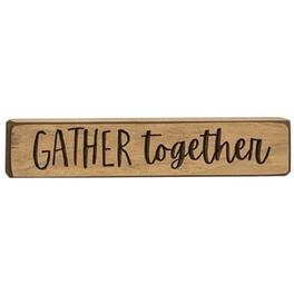 BreeBe - Gather Together Engraved Block 9" - Multi