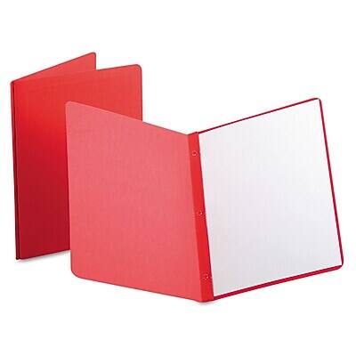 Front. Oxford - Embossed Report Cover, Letter Size, 25/Box - Dark Red.