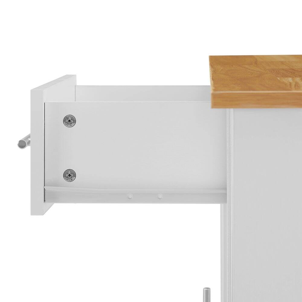 Left. Crosley Furniture - Stella Kitchen Cart - White.