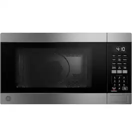 GE - 1.0 Cu. Ft. Countertop Convection Microwave with Sensor Cooking and Air Fry - Stainless Steel