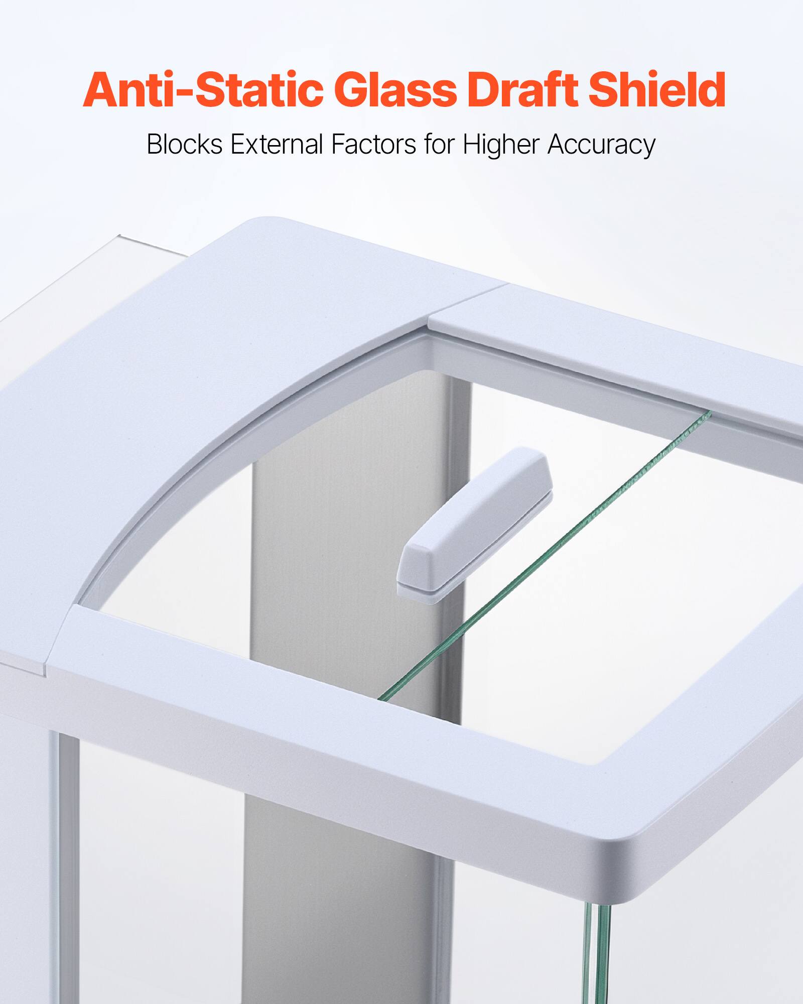 Anti-Static Glass Draft Shield  
Blocks External Factors for Higher Accuracy