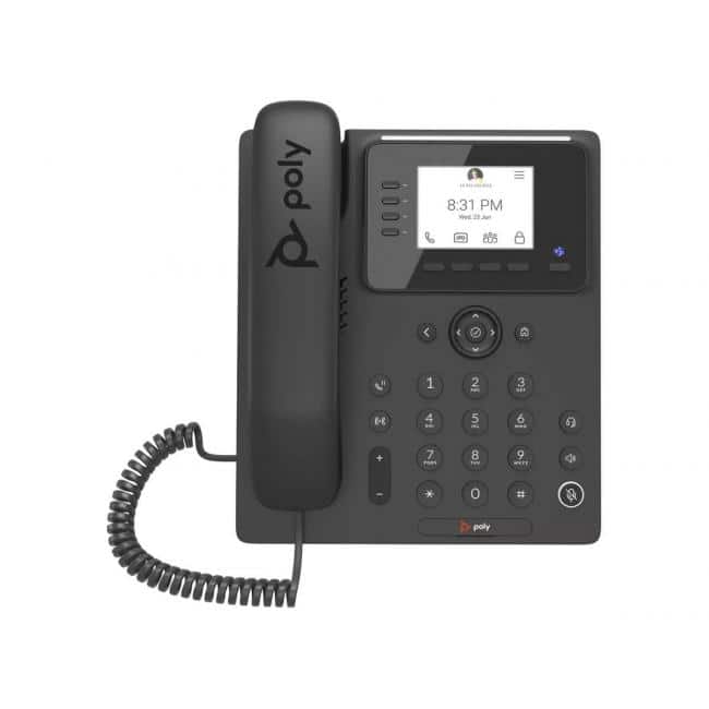 HP - Poly CCX 350 Business Media Phone for Microsoft Teams and PoE-enabled GSA/TAA - Black