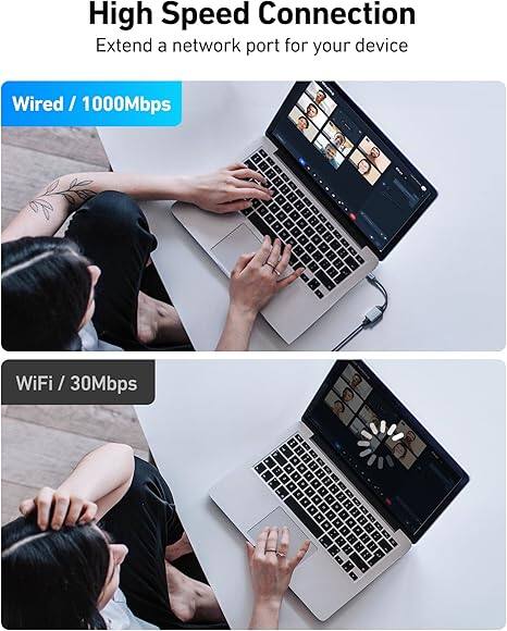 High Speed Connection  
Extend a network port for your device  

Wired / 1000Mbps  

WiFi / 30Mbps