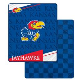 Pegasus - Kansas Jayhawks 60" x 70" Diagonal Ghost Checkered Double-Sided Blanket - Multicolor