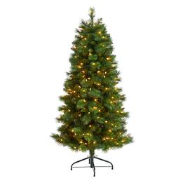 BreeBe - 5’ Slim West Virginia Mountain Pine Christmas Tree - Green