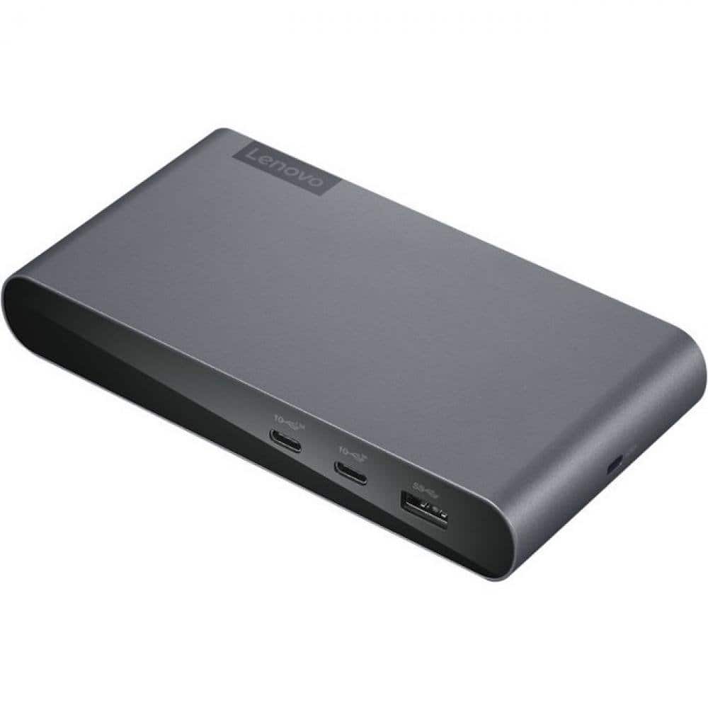 Front. Lenovo - USB-C Universal Business Docking Station - Storm Gray.