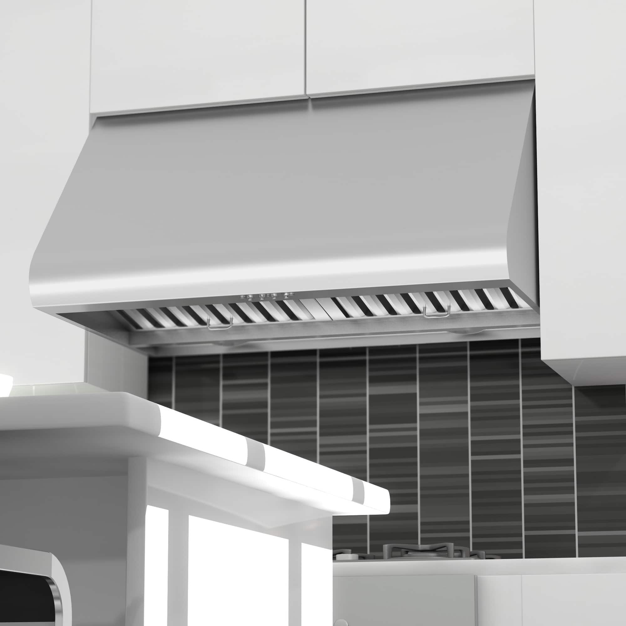 Alt View 3. ZLINE - 36" Convertible Vent Under Cabinet Range Hood in Stainless Steel - Brushed Stainless Steel.