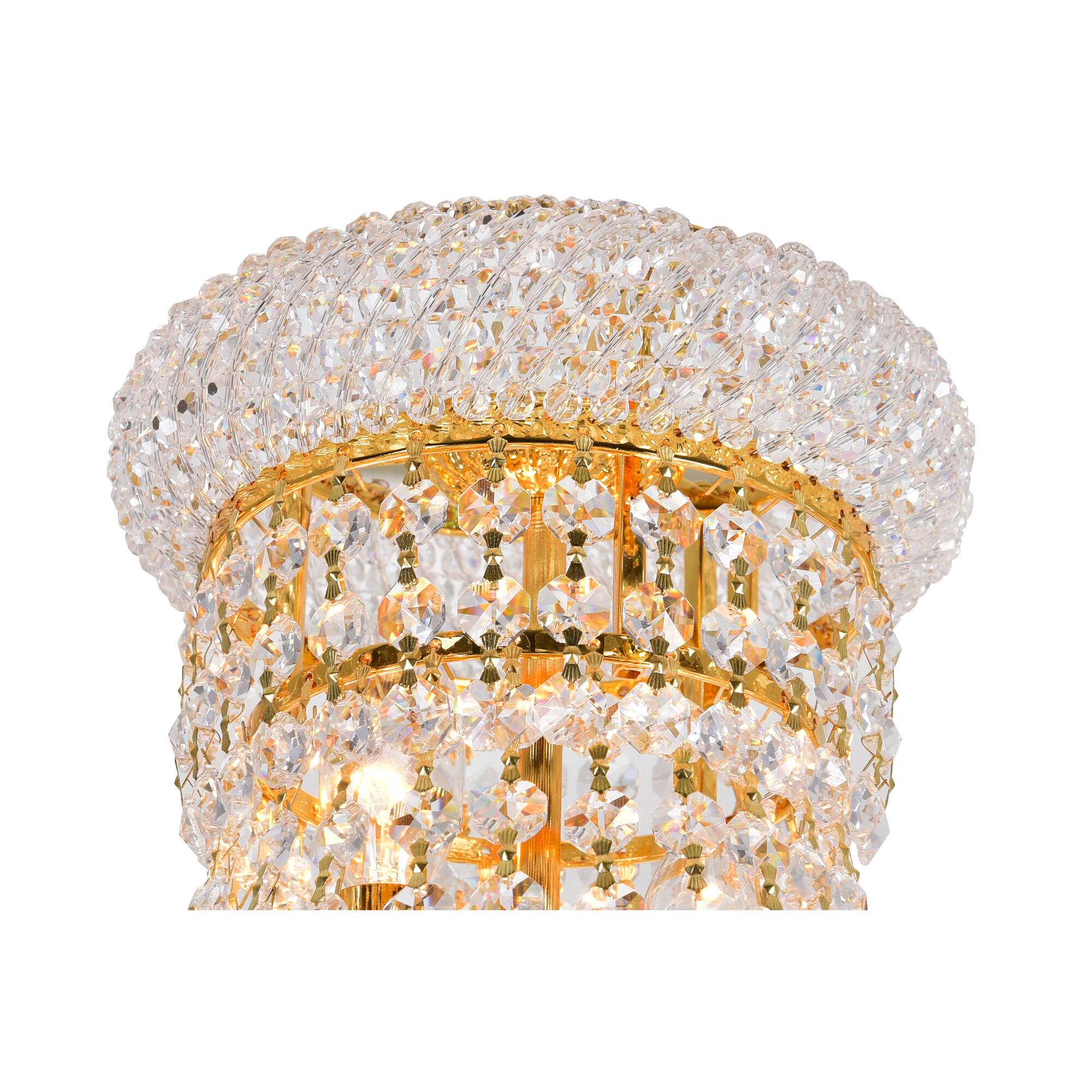 Back. CWI Lighting - Empire 8 Light Floor Lamp With Gold Finish - Gold.