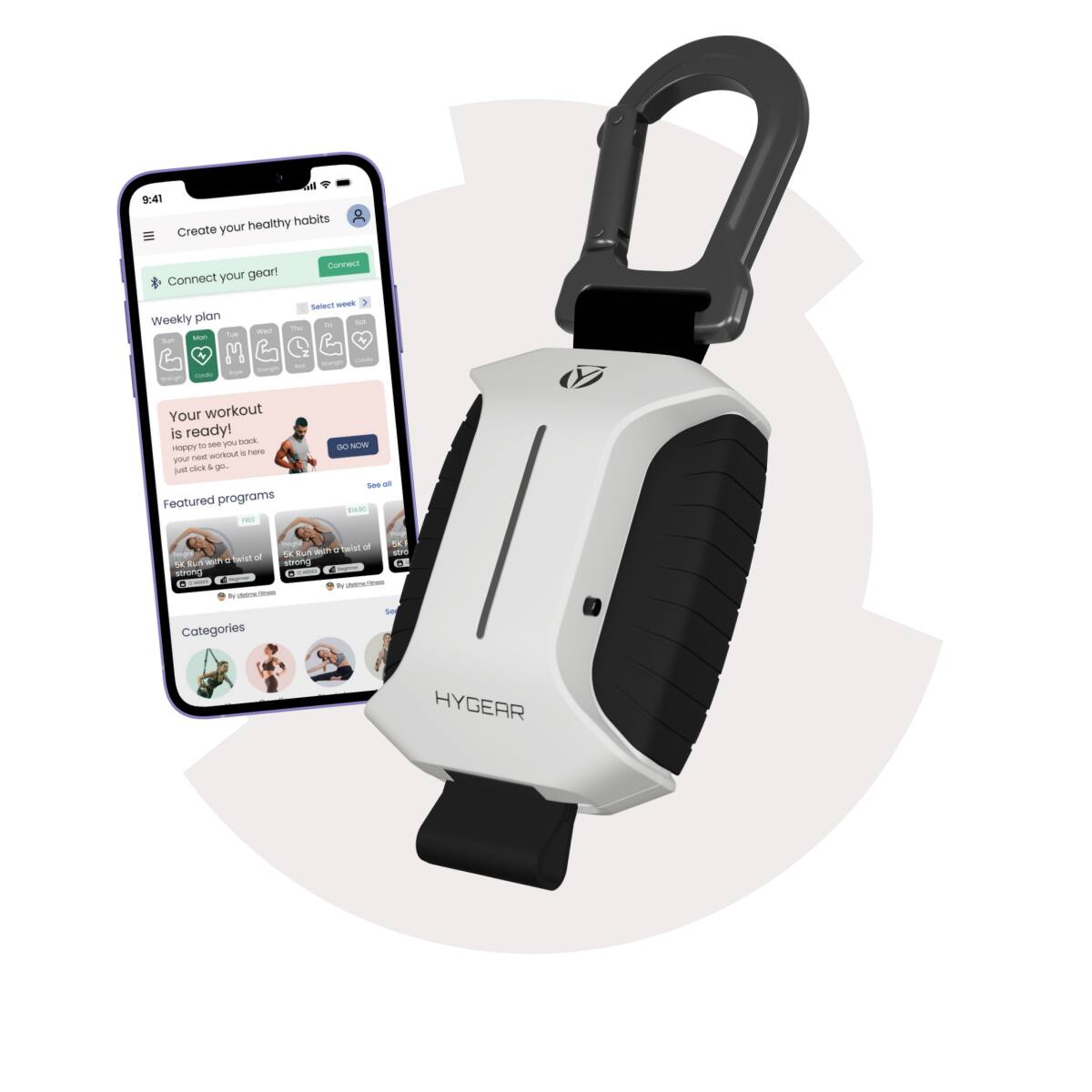 Create your healthy habits

Connect your gear!

Weekly plan

Your workout is ready!
Happy workout! Your workout is here, just click & go.

Featured programs

Categories

HYGEAR