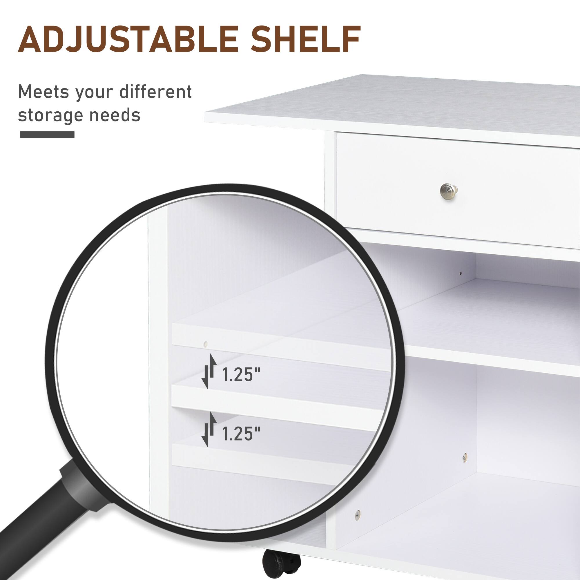ADJUSTABLE SHELF
Meets your different storage needs
1.25"
1.25"