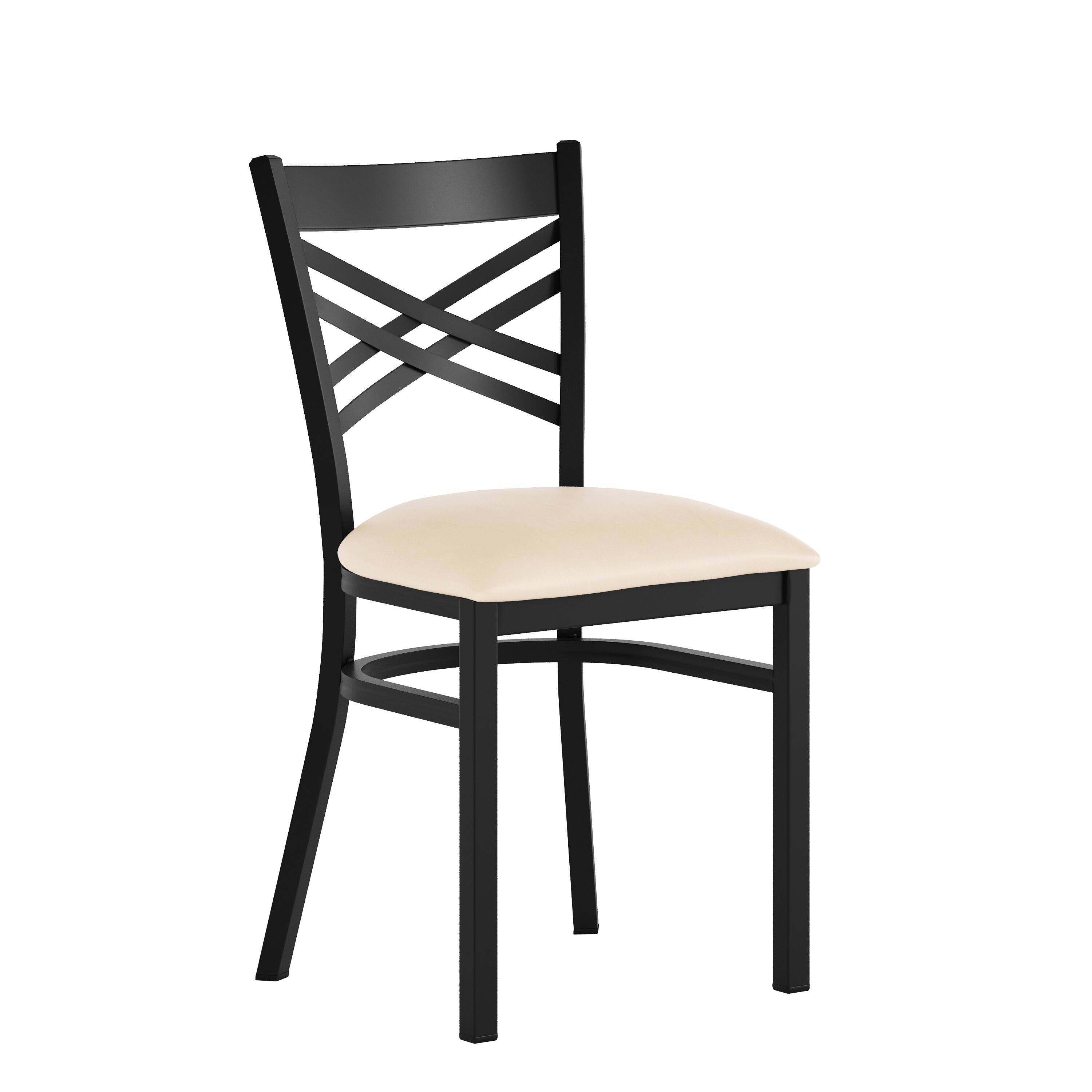 Tan Vinyl Seat/Black Metal Frame