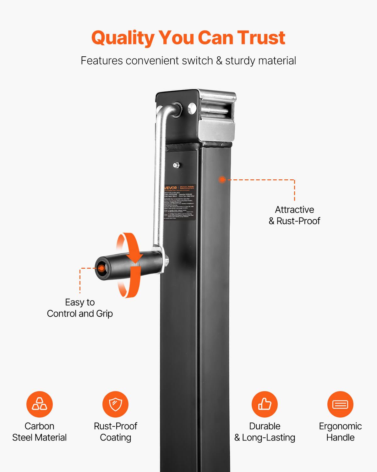 Quality You Can Trust  
Features convenient switch & sturdy material  

EVOR | I  
Attractive & Rust-Proof  
Easy to Control and Grip  
Carbon Steel Material  
Rust-Proof Coating  
Durable & Long-Lasting  
Ergonomic Handle