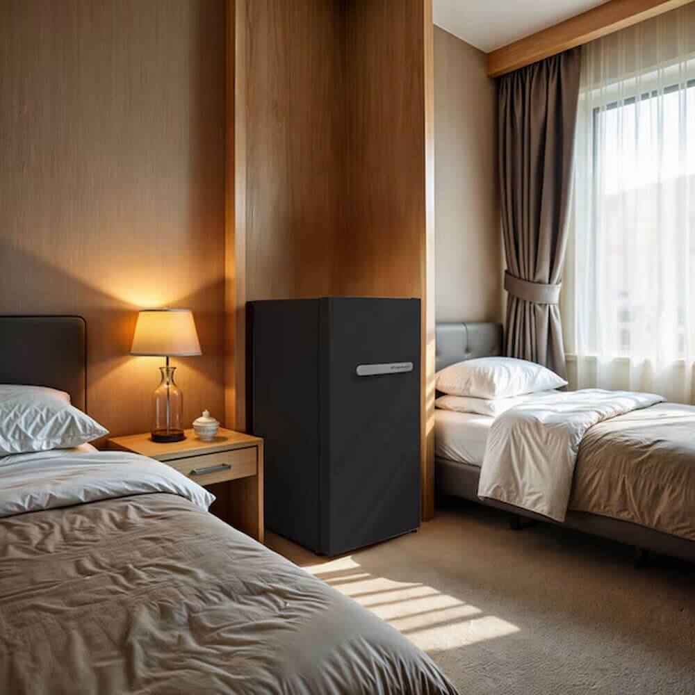 Alt View 1. Frigidaire - Frigidaire EFR397BLACK 3.2 Cu. Ft. Black Retro Compact Refrigerator with Side Bottle Opener - Black.