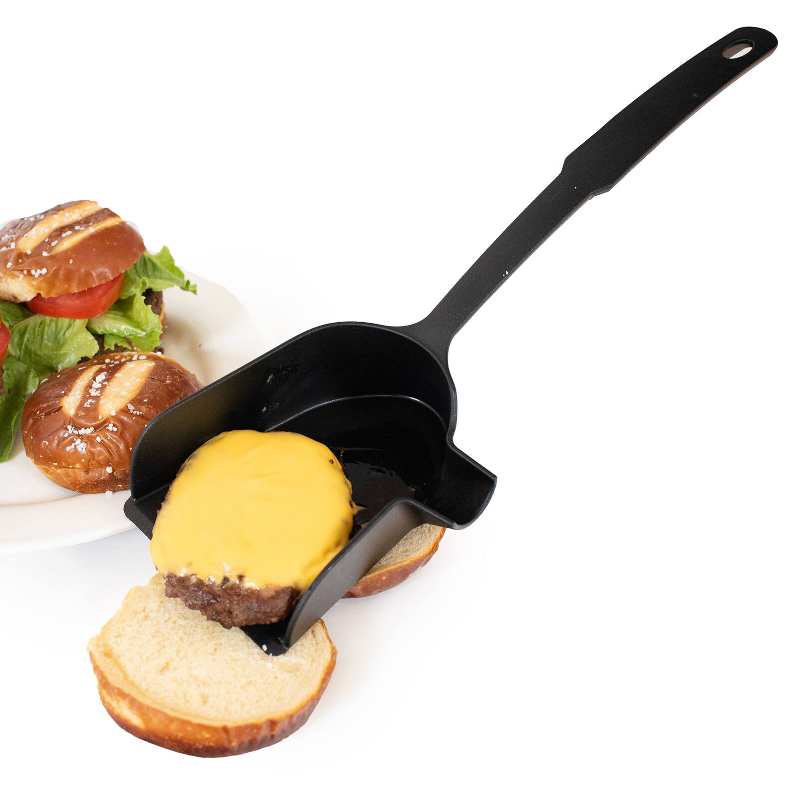 Alt View 3. Norpro - Spunnel Deluxe Spatula with Built In Funnel, Black - Black.