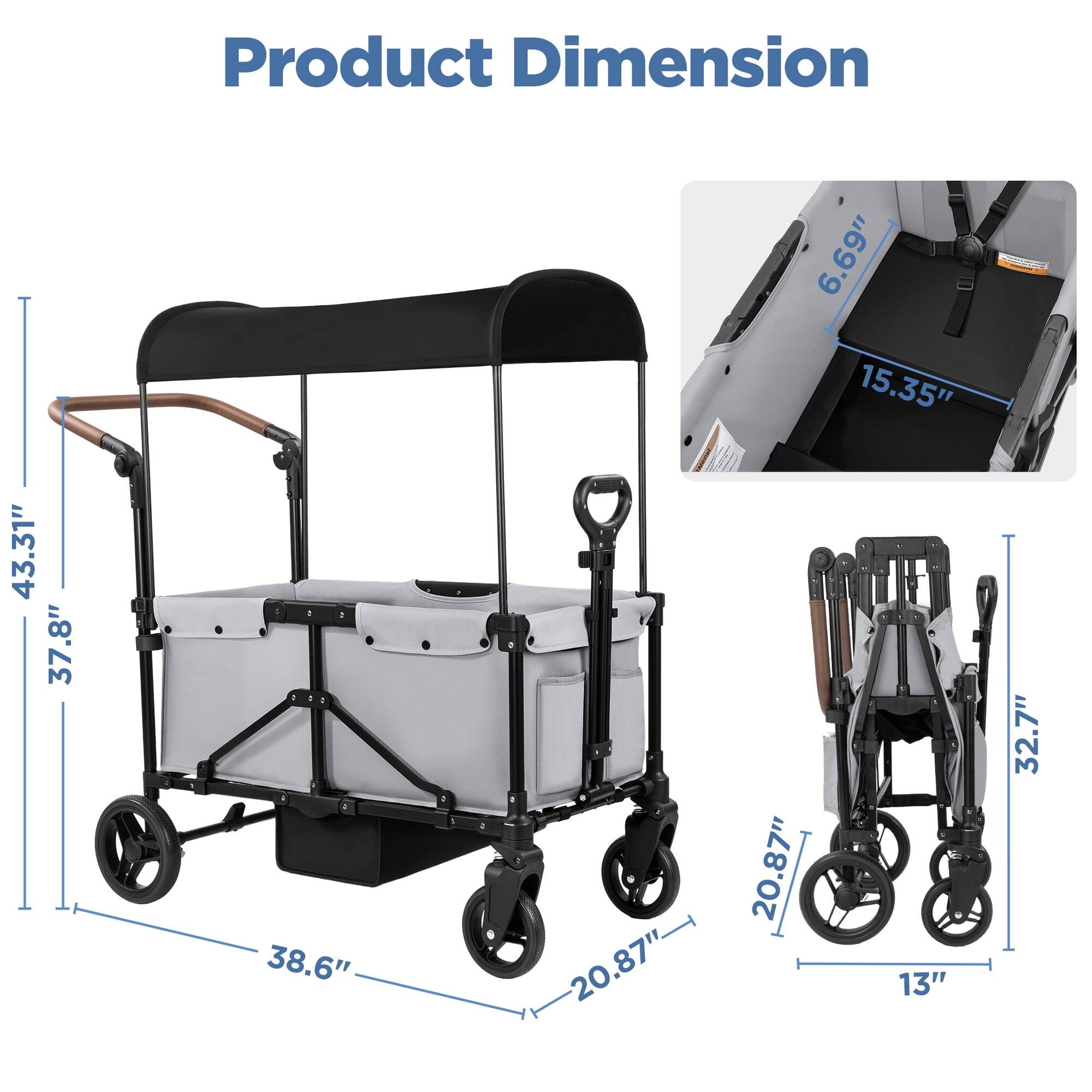 Product Dimension  
43.31"  
37.8"  
38.6"  
20.87"  
6.69"  
15.35"  
20.87"  
13"  
32.7"