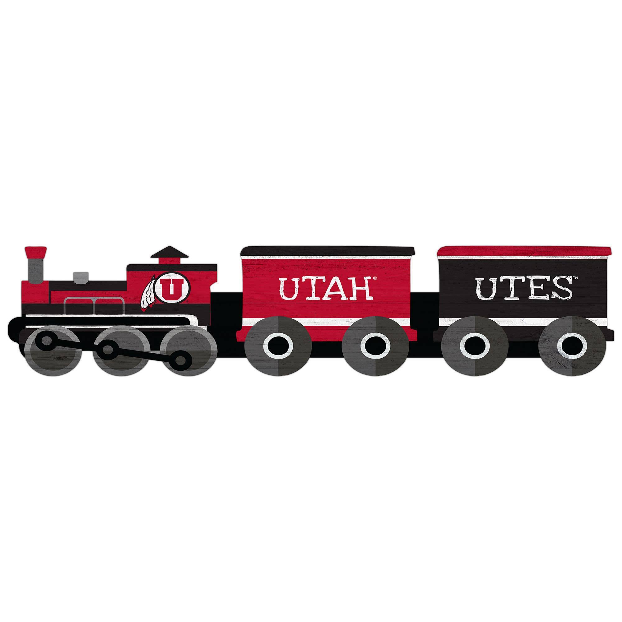 Utah Utes 6'' x 24'' Train Cutout Sign