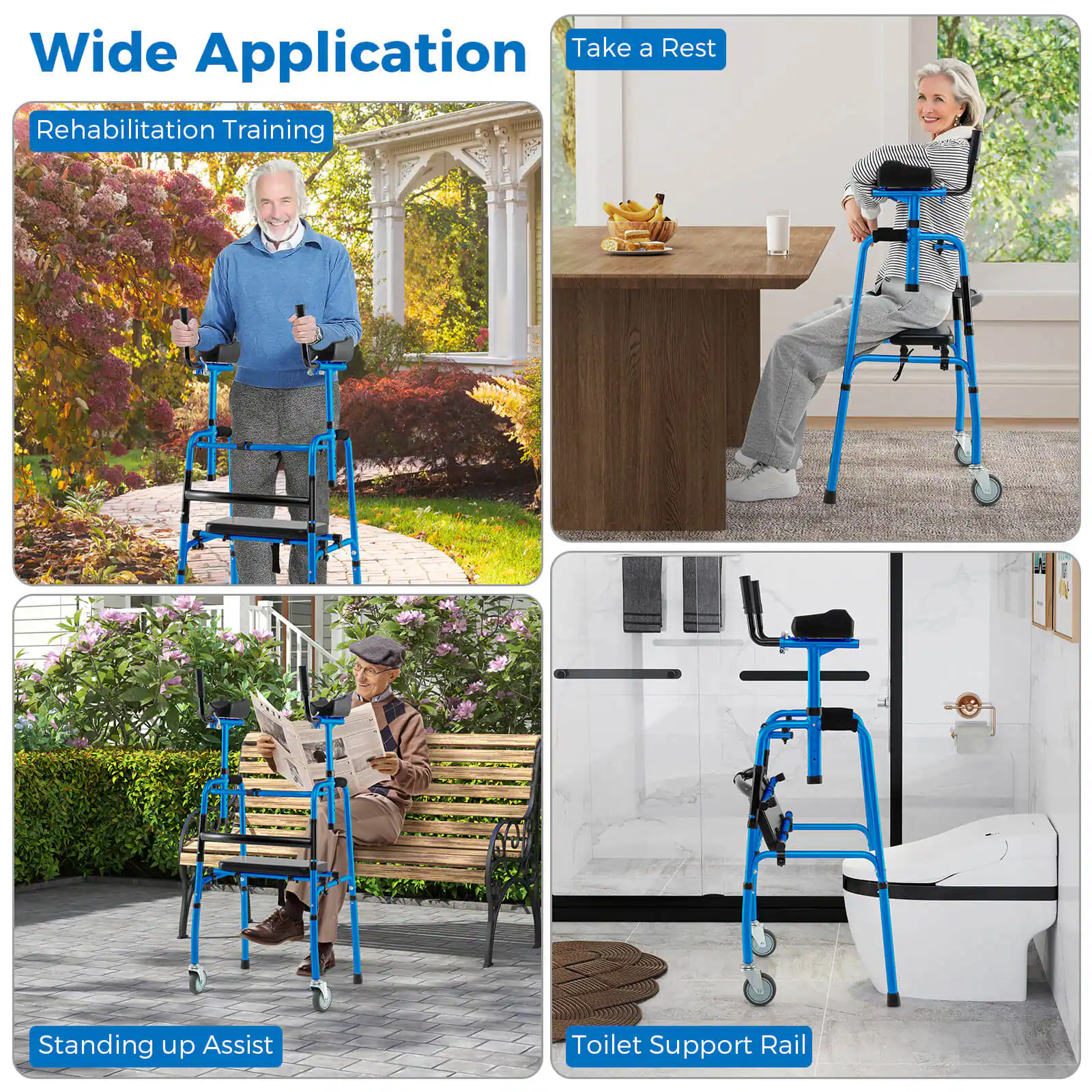 Wide Application

Rehabilitation Training

Take a Rest

Standing up Assist

Toilet Support Rail