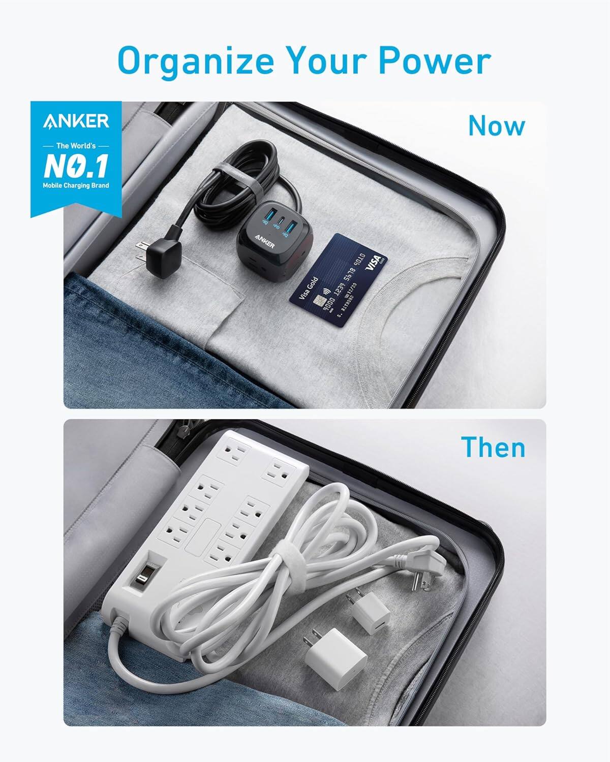 Organize Your Power

ANKER
The World's NO.1 Mobile Charging Brand

Now

VISA 5578 Gold MERT TEFES
0006

Then
