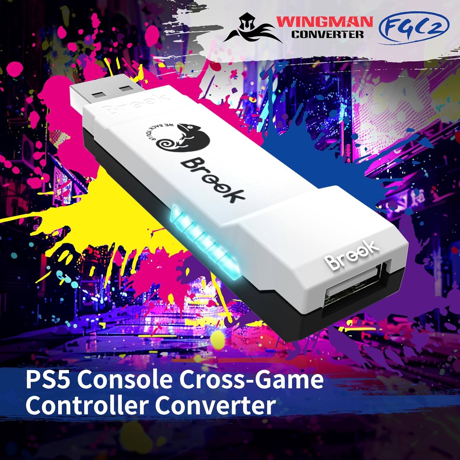Brook Wingman FGC2 Wired Controller Adapter for PlayStation 5 and