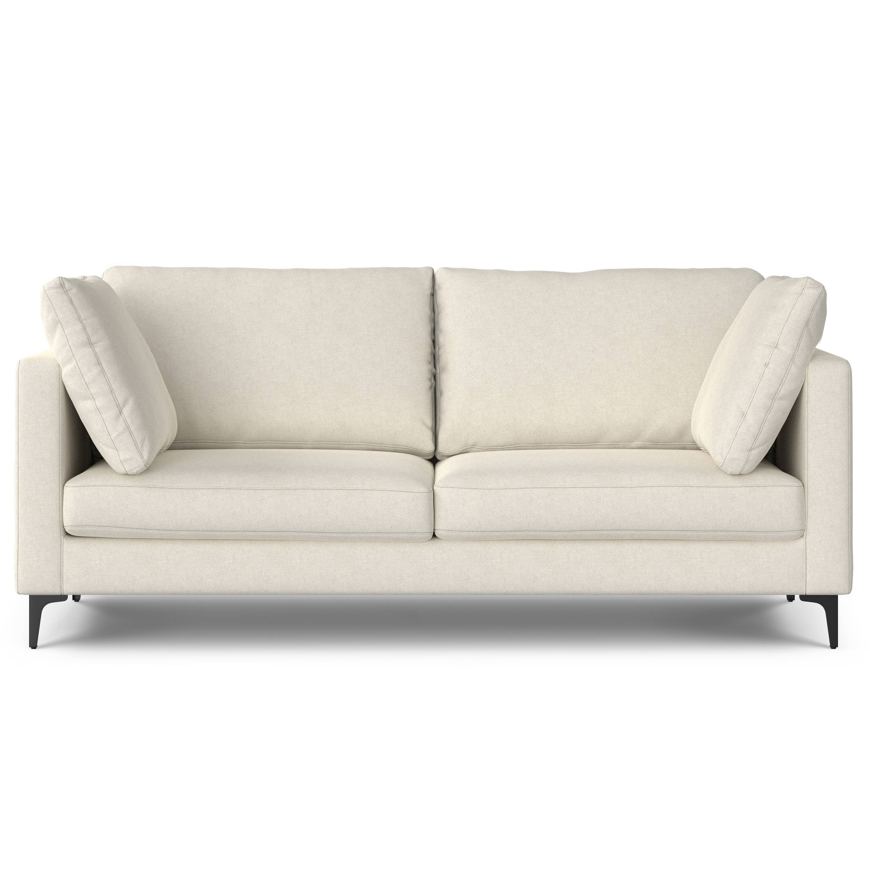 Left. Simpli Home - Ava 76-inch Sofa in Tightly Woven Performance Fabric - Cream.